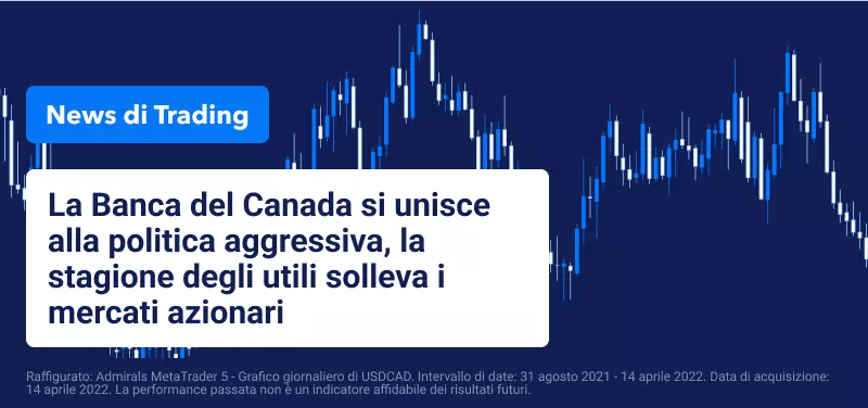 La Banca del Canada si unisce alla politica aggressiva e la stagione degli utili solleva i mercati azionari
