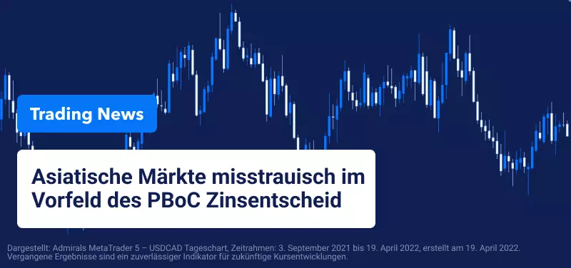 Asiatische Märkte im Vorfeld der PBoC-Zinsentscheidung misstrauisch