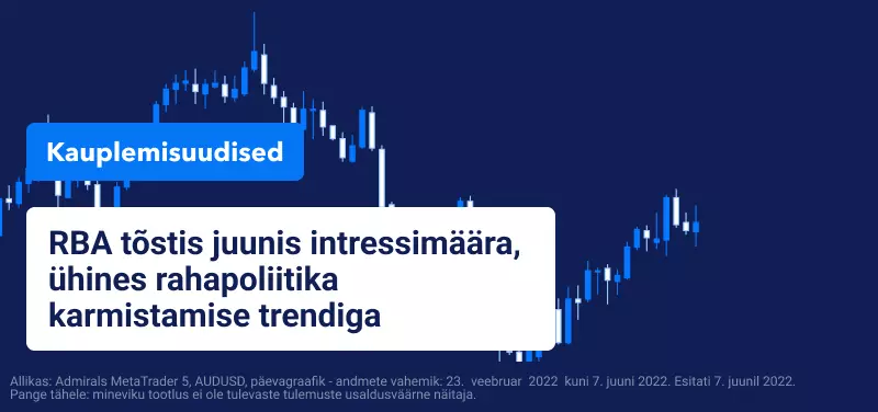 RBA tõstis juunis intressimäära, ühines rahapoliitika karmistamise trendiga