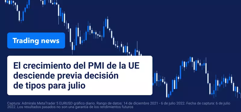 El crecimiento del PMI de la Eurozona desciende previa decisión sobre los tipos del BCE de julio