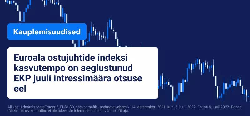Euroala ostujuhtide indeksi kasvutempo on aeglustunud EKP juuli intressimäära otsuse eel