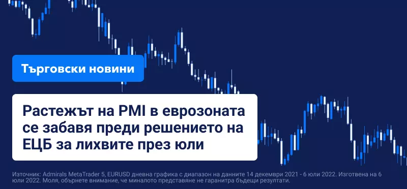 Растежът на PMI в еврозоната се забавя преди решението на ЕЦБ за лихвите през юли