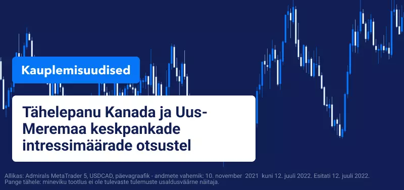 Tähelepanu Kanada ja Uus-Meremaa keskpankade intressimäärade otsustel