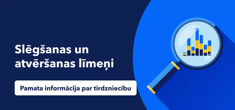 Pamata informācija par tirdzniecību - slēgšanas un atvēršanas līmeņi