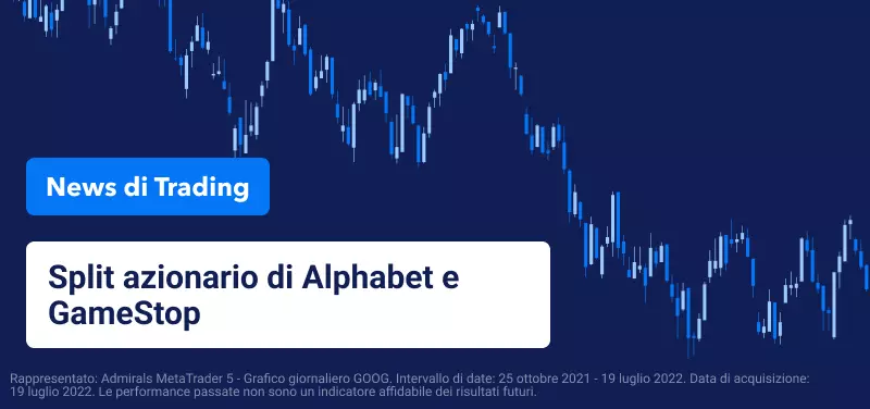 Le principali notizie finanziarie - Split azionario di Alphabet e GameStop
