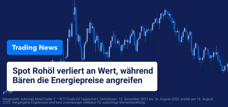 Spot Rohöl verliert an Wert, da die Bären die Energiepreise angreifen