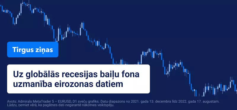 Uz globālās recesijas baiļu fona uzmanība eirozonas datiem