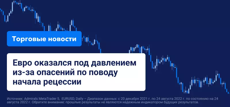 Евро оказался под давлением из-за опасений по поводу начала рецессии