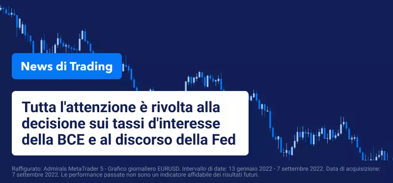 Tutta l'attenzione è rivolta alla decisione sui tassi d'interesse della BCE e al discorso della Fed