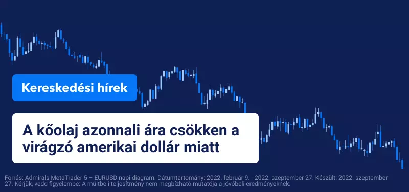 A kőolaj azonnali ára csökken a virágzó amerikai dollár miatt