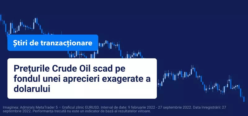 Prețurile Crude Oil scad pe fondul unei aprecieri exagerate a dolarului