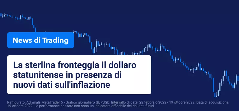 La sterlina fronteggia il dollaro statunitense in presenza di nuovi dati sull'inflazione