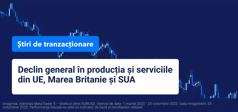 Declin general în producția și serviciile din UE, Marea Britanie și SUA
