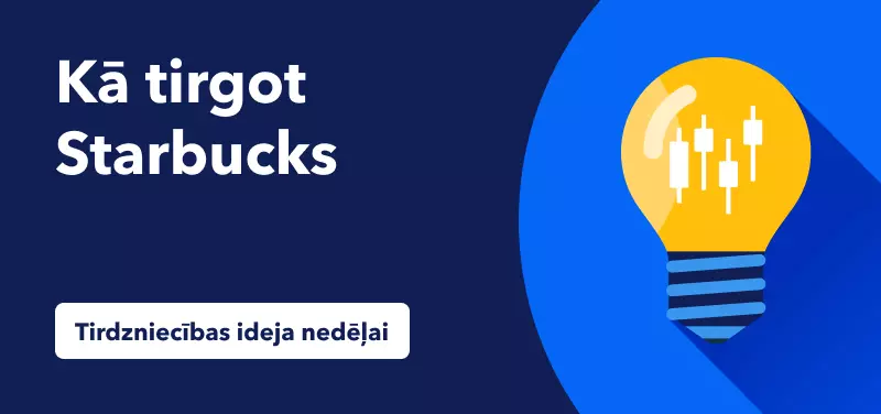 Starbucks akciju tirdzniecība pēc peļņas rezultātu publicēšanas