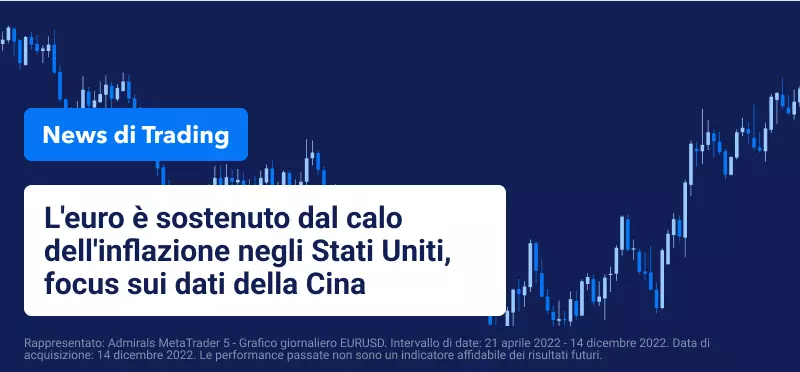 L'euro è sostenuto dal calo dell'inflazione negli Stati Uniti, focus sui dati della Cina