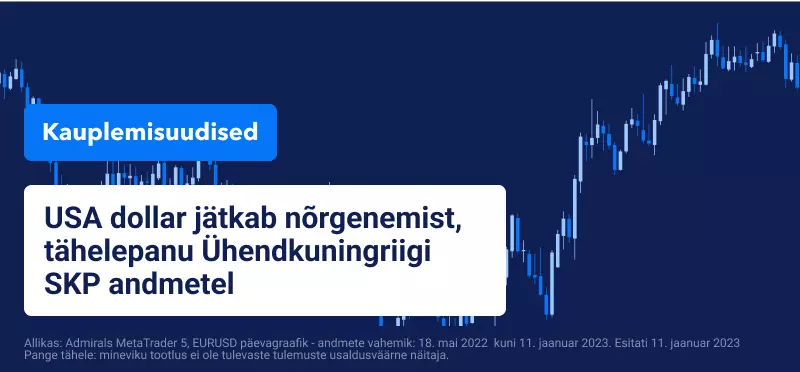 USA dollar jätkab nõrgenemist, tähelepanu ÜK SKP andmetel
