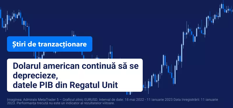 Dolarul american continuă să se deprecieze, datele PIB din Regatul Unit