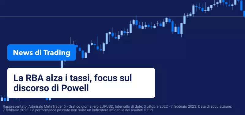 La RBA alza i tassi, focus sul discorso di Powell
