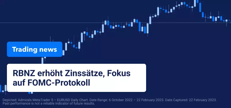 RBNZ erhöht Zinssätze, Fokus auf FOMC-Protokoll