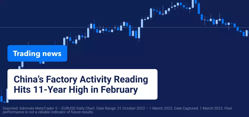 China’s factory activity reading hits 11-year high in February
