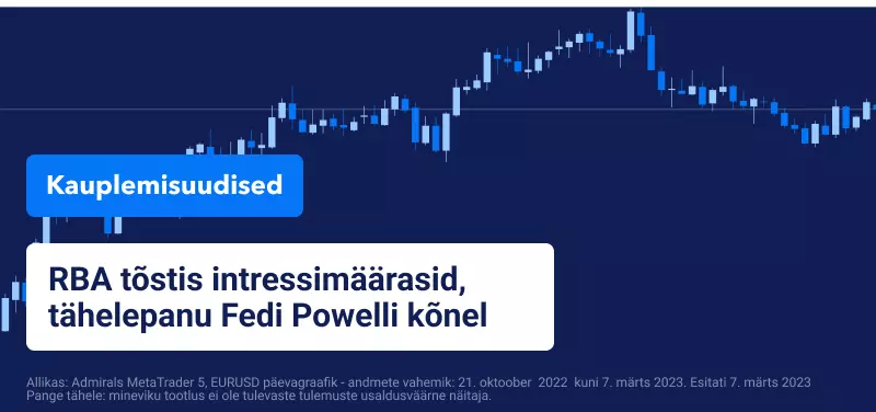 RBA tõstis intressimäärasid, tähelepanu Fedi Powelli kõnel