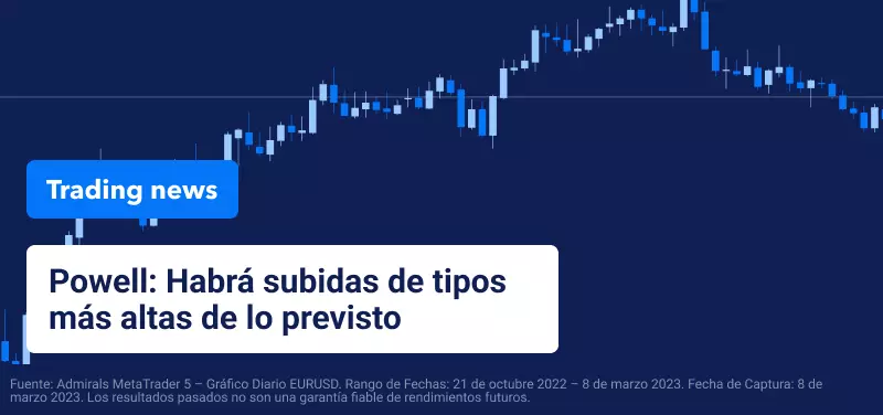 Powell: Es probable que los tipos de interés suban más de lo previsto
