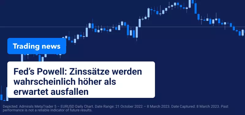 Fed's Powell: Zinssätze werden wahrscheinlich höher als erwartet ausfallen