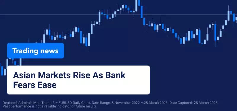 Asian Markets Rise as Bank Fears Ease