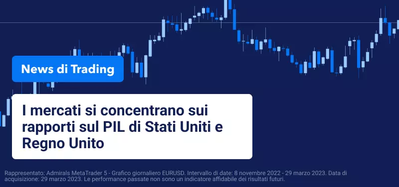 I mercati si concentrano sui rapporti sul PIL di Stati Uniti e Regno Unito