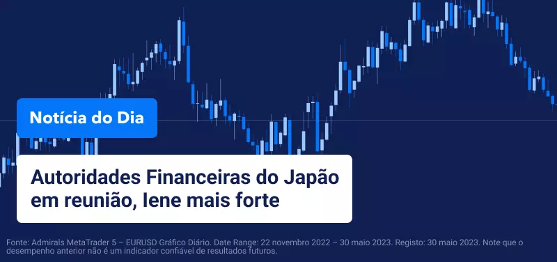 Autoridades Financeiras do Japão em reunião, Iene mais forte