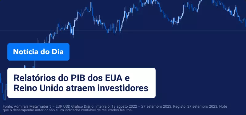 Relatórios do PIB dos EUA e do Reino Unido despertam a atenção dos investidores