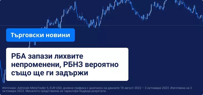 РБА запази лихвите непроменени, РБНЗ вероятно също ще ги задържи