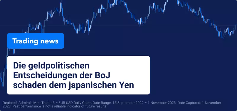 Die geldpolitischen Entscheidungen der BoJ schaden dem japanischen Yen
