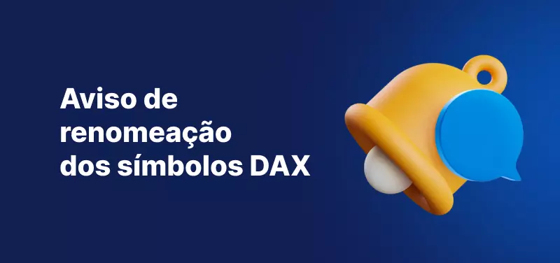 Aviso de renomeação dos símbolos DAX