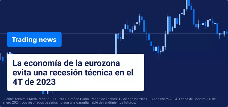 La economía de la eurozona evita una recesión técnica en el 4T de 2023