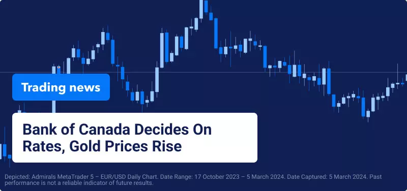Bank of Canada Decides On Rates, Gold Prices Rise