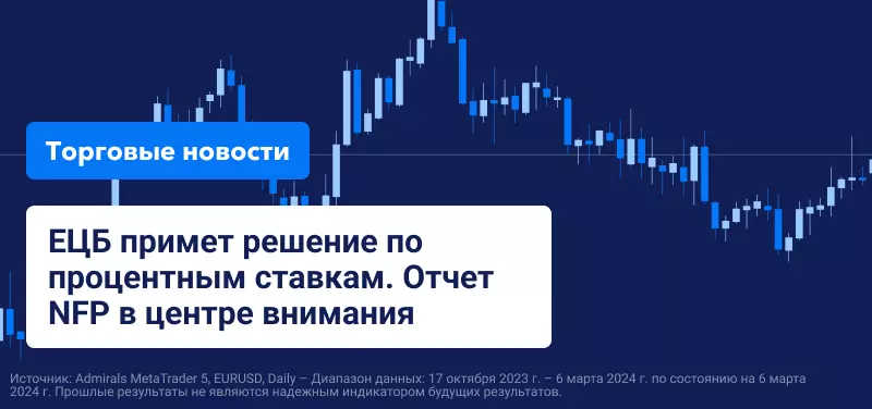 ЕЦБ примет решение по процентным ставкам. Отчет NFP в центре внимания