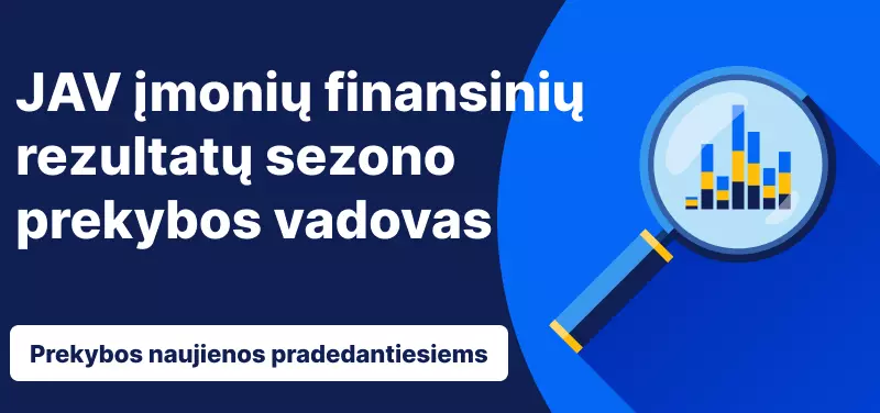JAV įmonių finansinių rezultatų sezono prekybos vadovas
