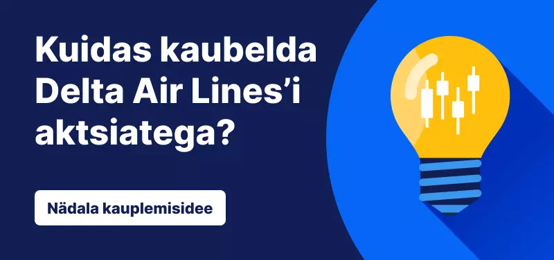 Delta Air Lines'i aktsia pärast 2025. majandusaasta teise kvartali tulemusi