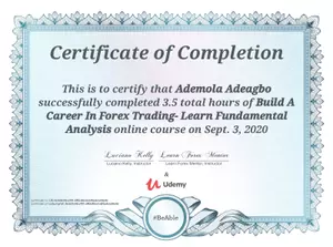 Ademola Adeagbo - certificate