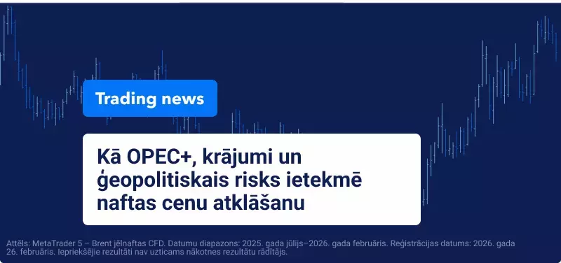 Jēlnaftas tirdzniecība politiskas piedāvājuma kontroles apstākļos: Kā OPEC+, krājumi un ģeopolitiskais risks izjauc normālu Naftas cenas atklāšana