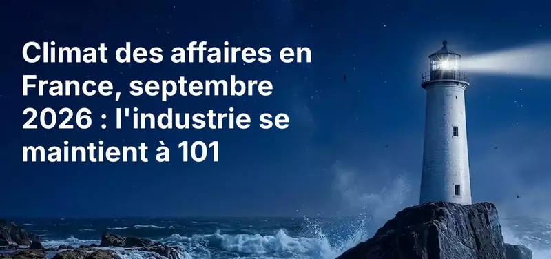 Confiance des entreprises en France, septembre 2026 : le climat de l'industrie se maintient à 101