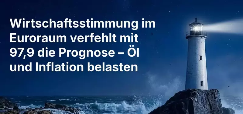 Wirtschaftsstimmungsindikator des Euroraums verfehlt Erwartungen bei 97,9 – Öl und Inflation belasten