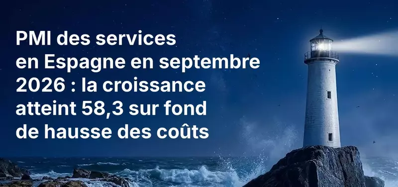 PMI des services en Espagne - Septembre 2026 : la croissance atteint 58,3 alors que les coûts grimpent