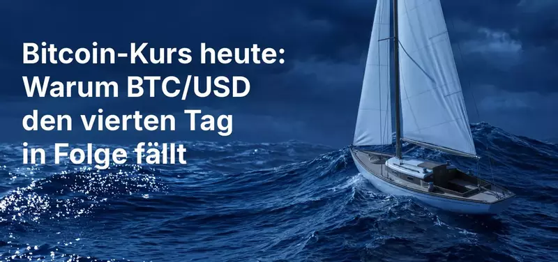 Bitcoin-Kurs heute: Warum BTC/USD den vierten Tag in Folge fällt