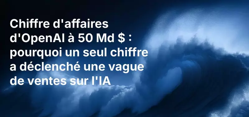 Chiffre d'affaires d'OpenAI à 50 Md $ : pourquoi un seul chiffre a déclenché une vague de ventes sur l'IA