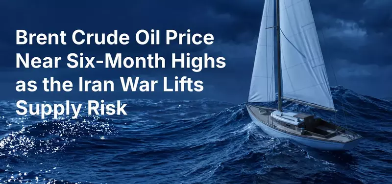 Brent Crude Oil Price Near Six-Month Highs as the Iran War Lifts Supply Risk