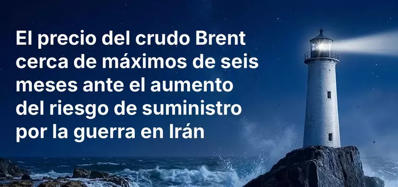 El precio del crudo Brent cerca de máximos de seis meses ante el aumento del riesgo de suministro por la guerra en Irán