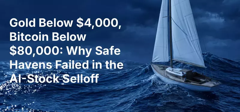 Gold Below $4,000, Bitcoin Below $80,000: Why Safe Havens Failed in the AI-Stock Selloff