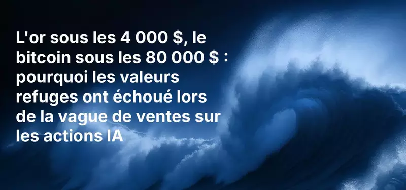 L'or sous les 4 000 $, le bitcoin sous les 80 000 $ : pourquoi les valeurs refuges ont échoué lors de la vague de ventes sur les actions IA